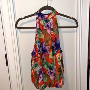 Floral High neck top